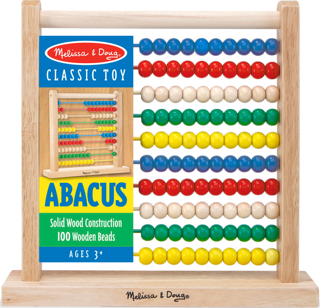 Abacus Classic Wooden Toy with colorful beads for counting and early math learning