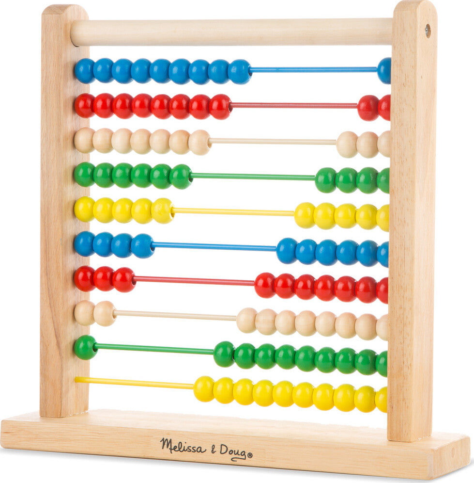 Abacus Classic Wooden Toy with colorful beads for counting and early math learning