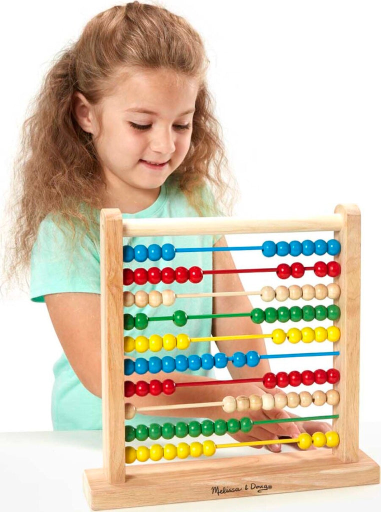 Abacus Classic Wooden Toy with colorful beads for counting and early math learning