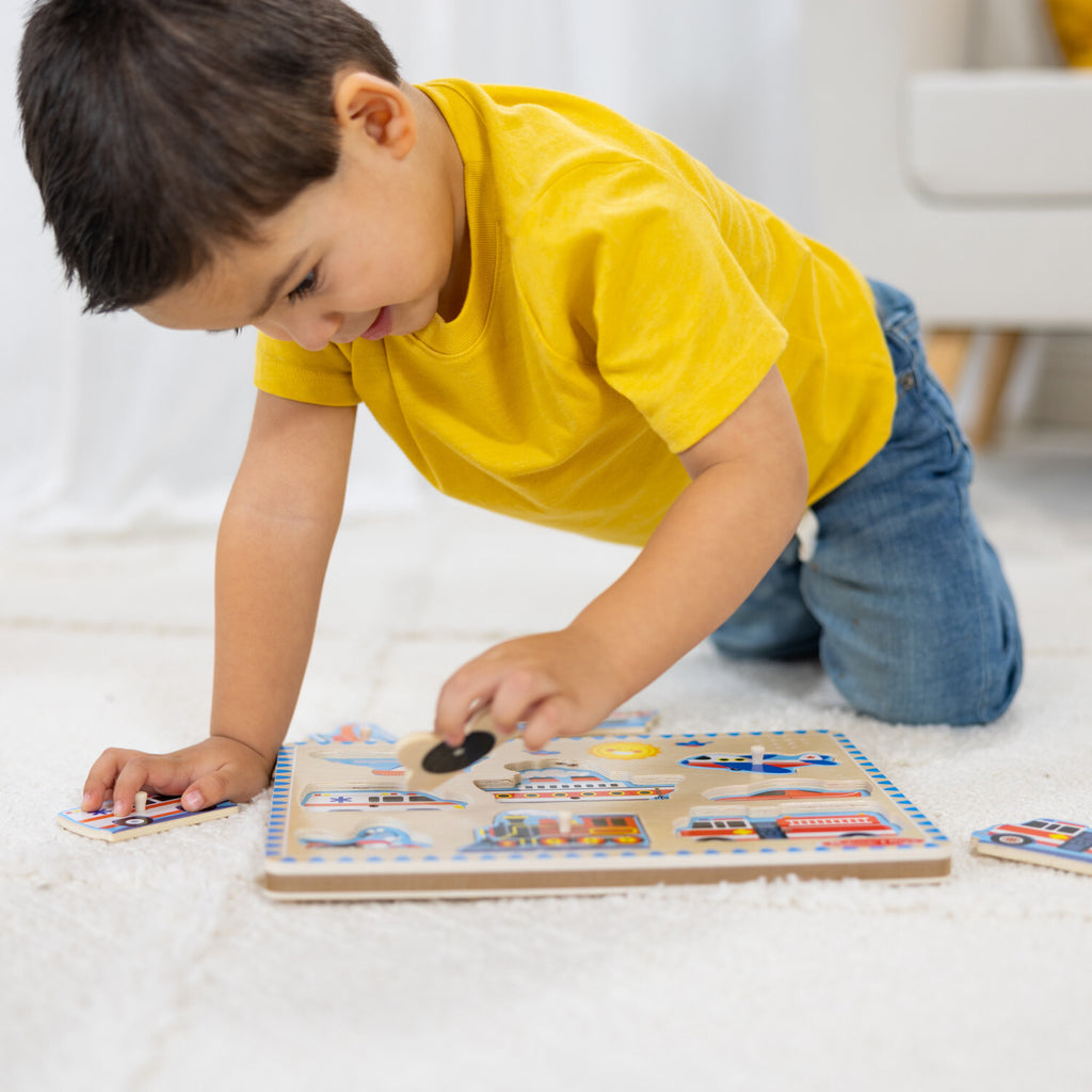 Vehicles Sound Puzzle 8 pieces with realistic vehicle sounds for each piece