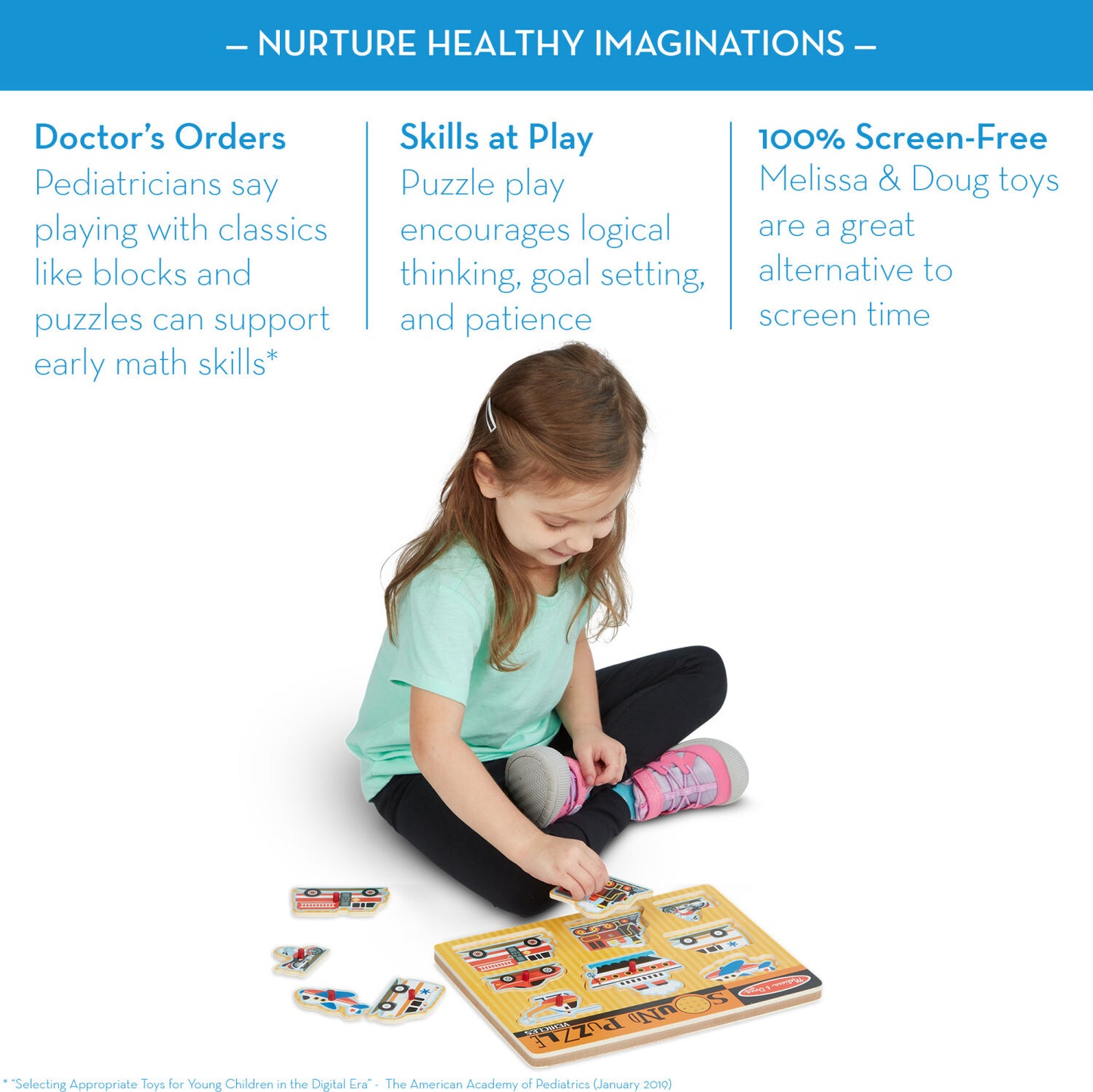 Vehicles Sound Puzzle 8 pieces with realistic vehicle sounds for each piece