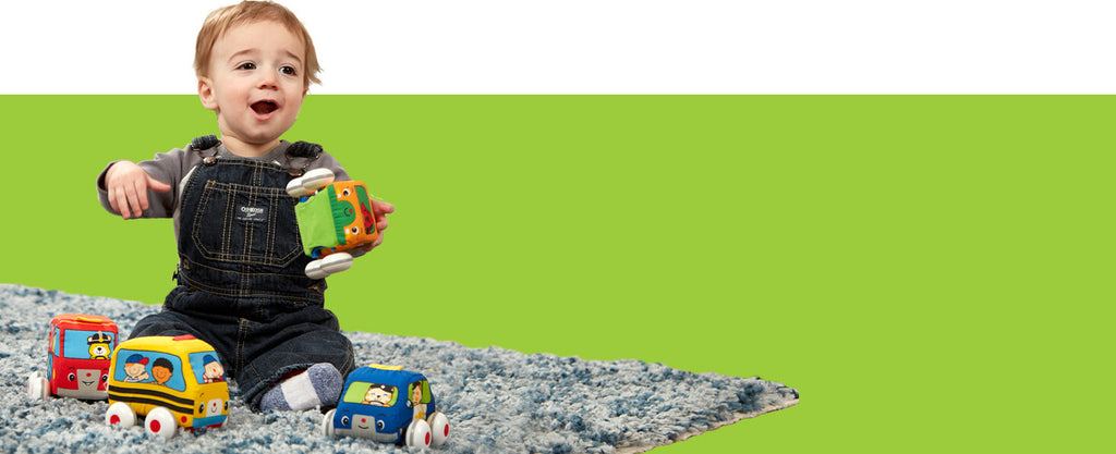 Melissa & Doug pull-back soft vehicles set with car, truck, and emergency vehicles for toddlers