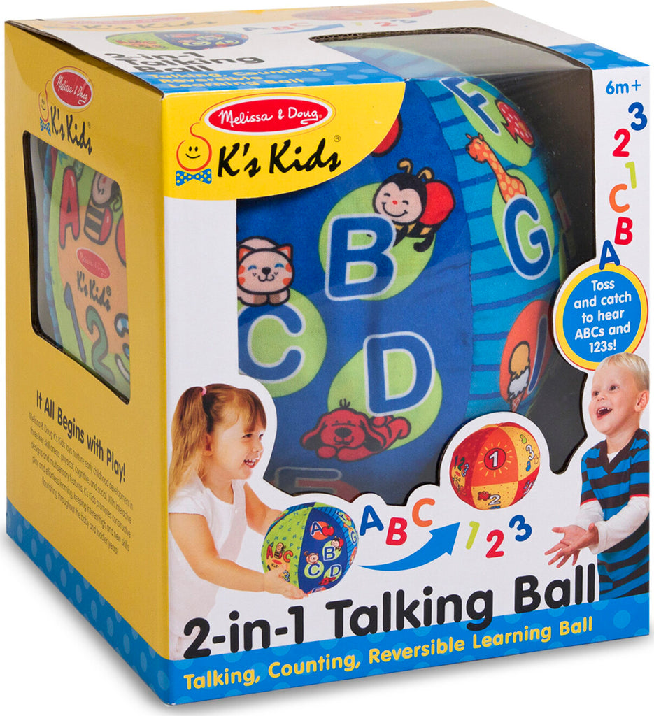 Melissa & Doug 2-in-1 talking ball with lights, sounds, and educational activities for babies and toddlers