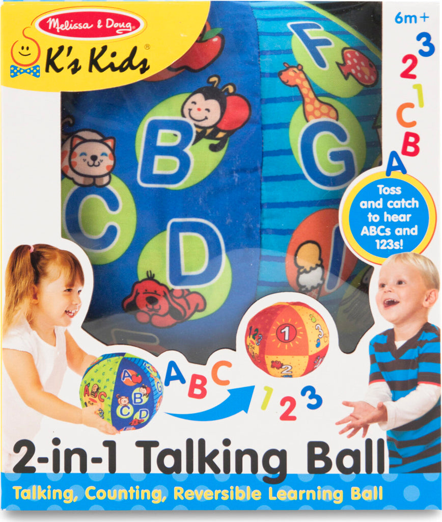 Melissa & Doug 2-in-1 talking ball with lights, sounds, and educational activities for babies and toddlers