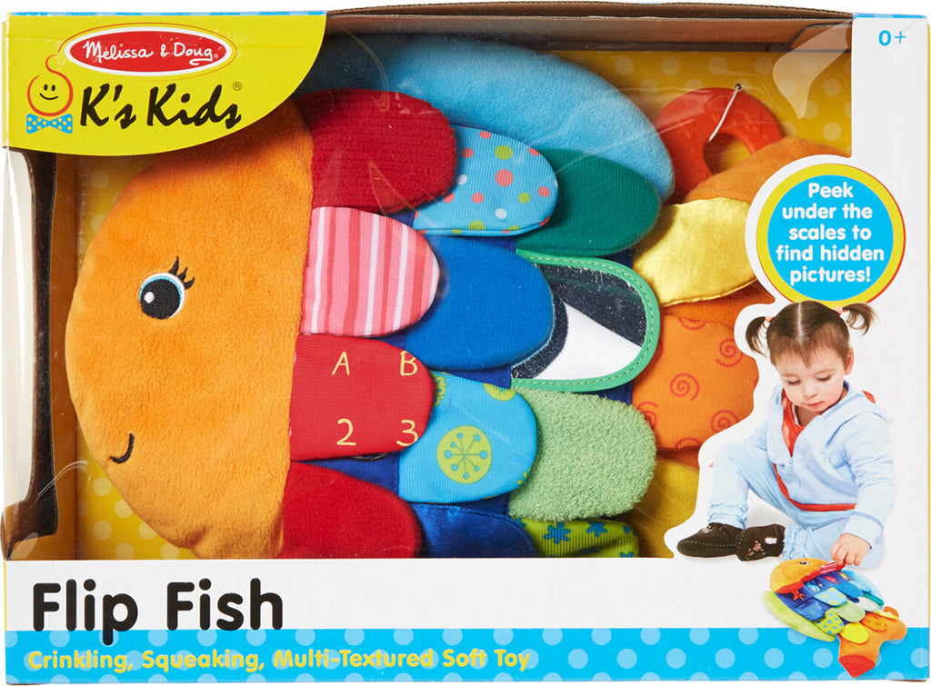 Flip Fish Baby Toy with colorful flipping action and engaging textures for infant sensory development and play
