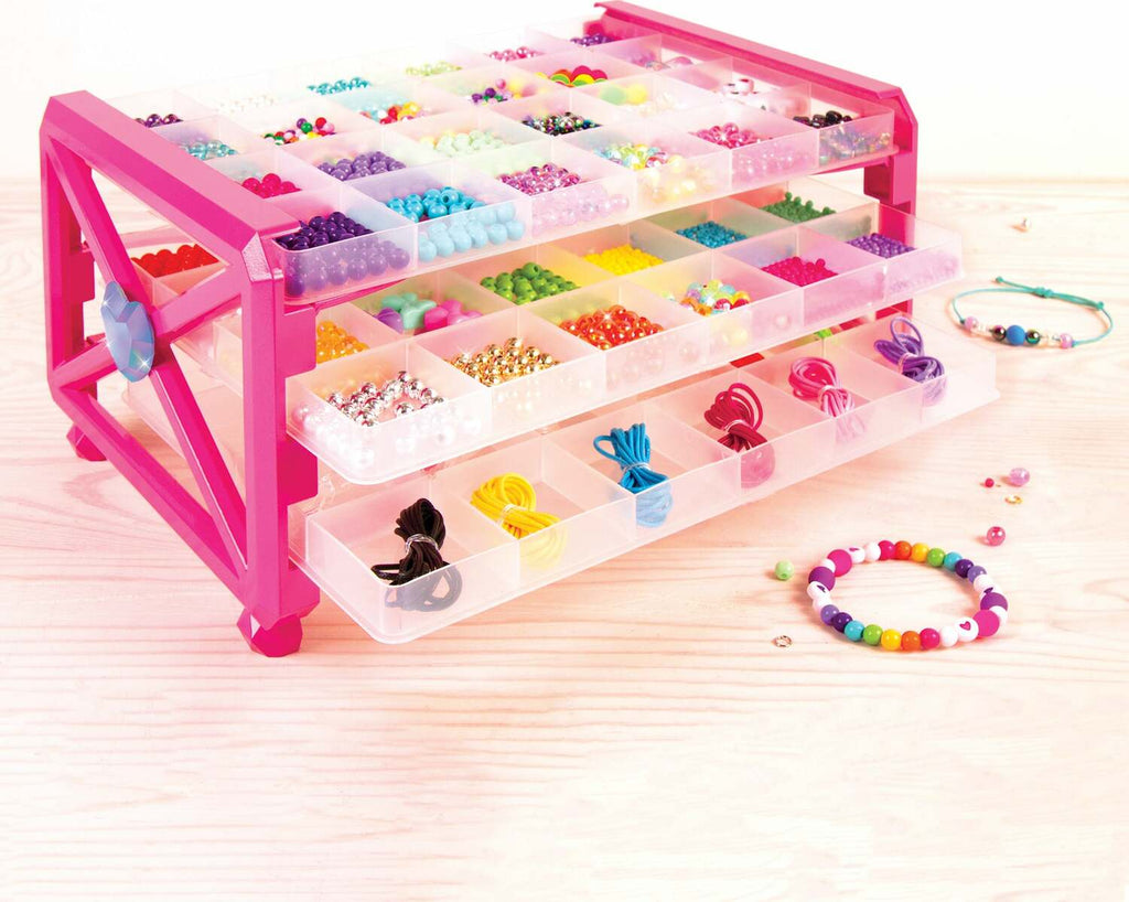 Make It Real Ultimate Bead Studio with hundreds of beads, charms, and jewelry making supplies