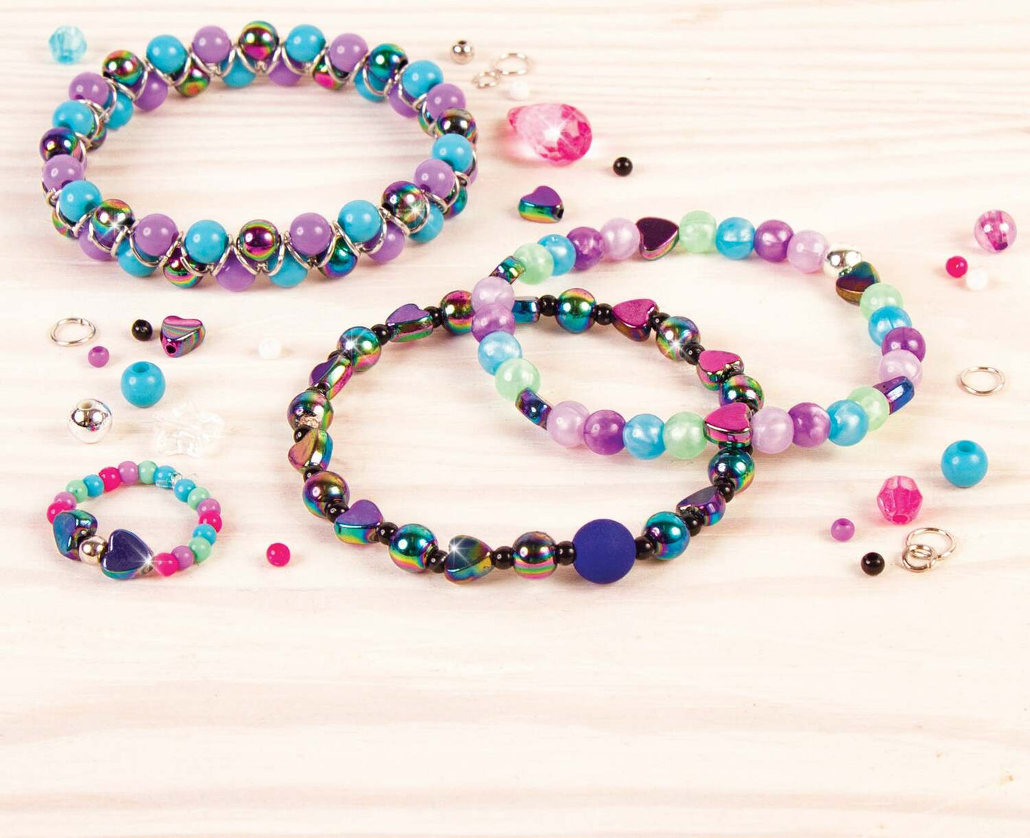 Make It Real Ultimate Bead Studio with hundreds of beads, charms, and jewelry making supplies