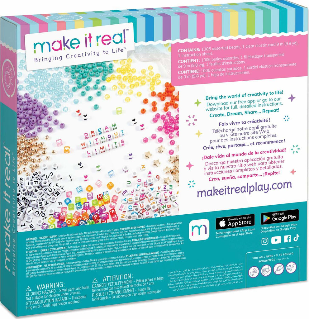 Say Yes! Alphabet Bead Bracelet Set with over 1000 letter beads for personalized message bracelets