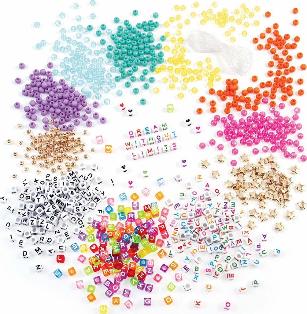 Say Yes! Alphabet Bead Bracelet Set with over 1000 letter beads for personalized message bracelets