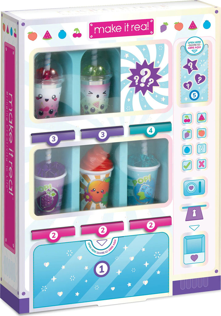 Fruity Beauty Cosmetics Vending Machine with fruit-scented lip gloss dispensers