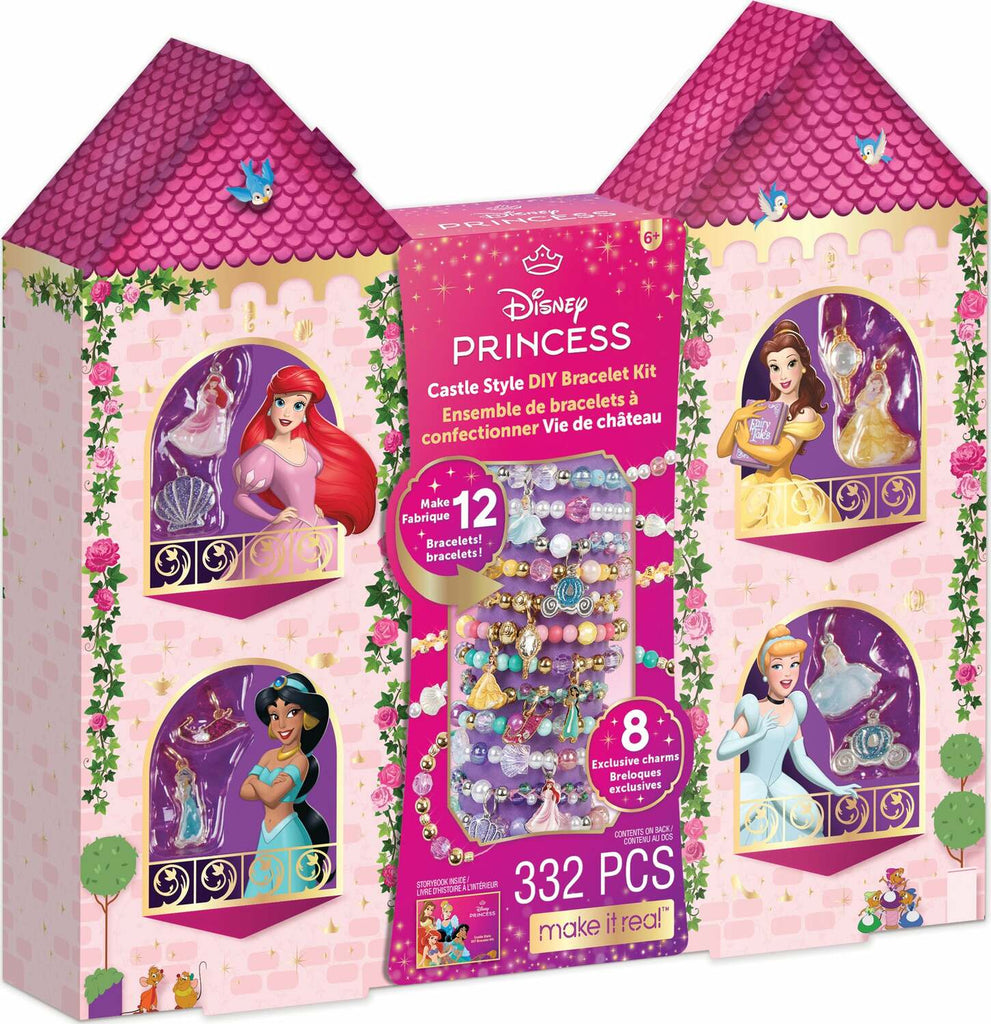 Castle Style DIY Bracelet Kit with Disney Princess charms and jewelry making supplies
