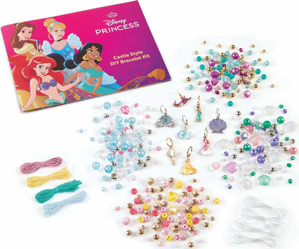 Castle Style DIY Bracelet Kit with Disney Princess charms and jewelry making supplies