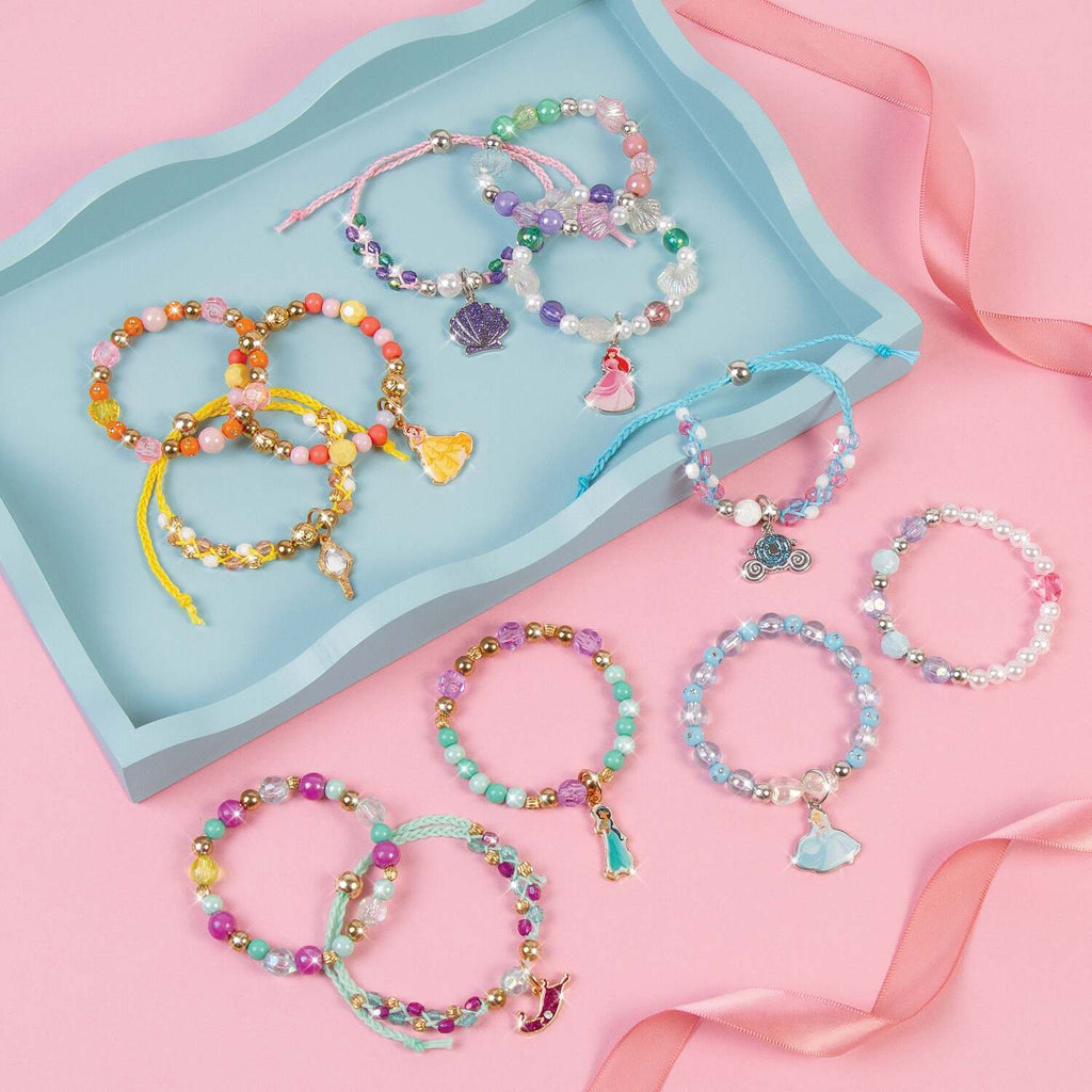 Castle Style DIY Bracelet Kit with Disney Princess charms and jewelry making supplies