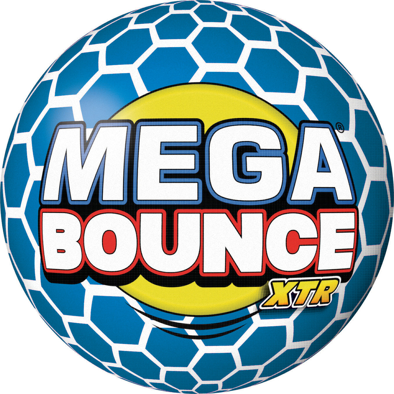 Mega Bounce XTR super high bounce ball with 85% bounce return rate available in red, blue and yellow colors