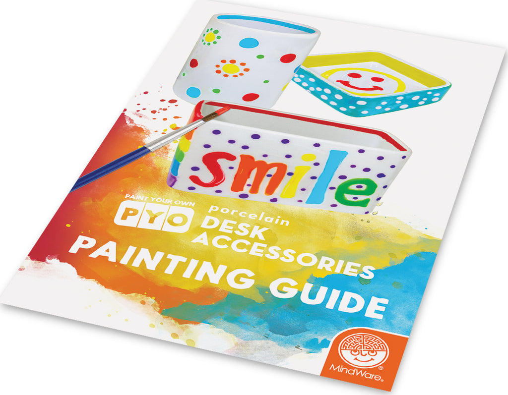 Paint Your Own Porcelain Desk Accessories kit for creating custom desk decor