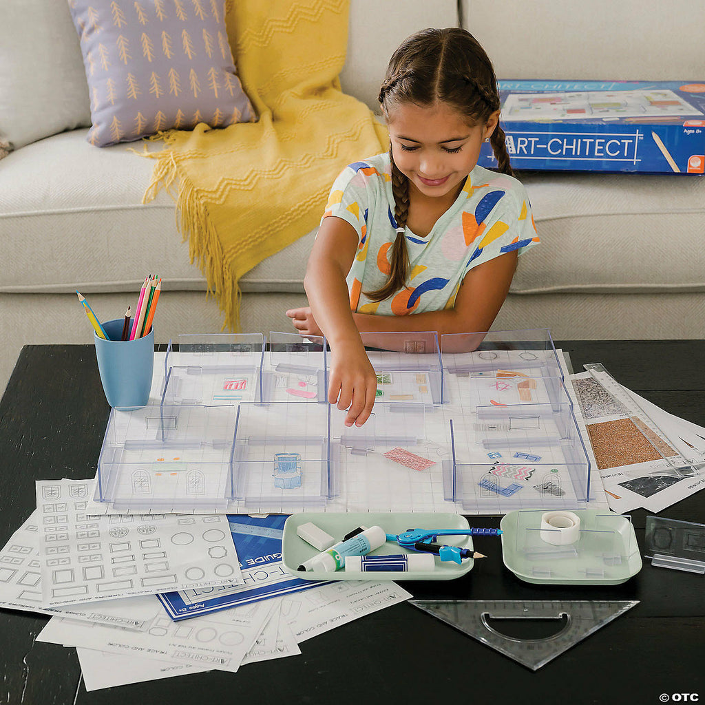 MindWare Art-chitect 3D Home Design Architecture Kit with drafting tools and building materials for kids ages 8 and up