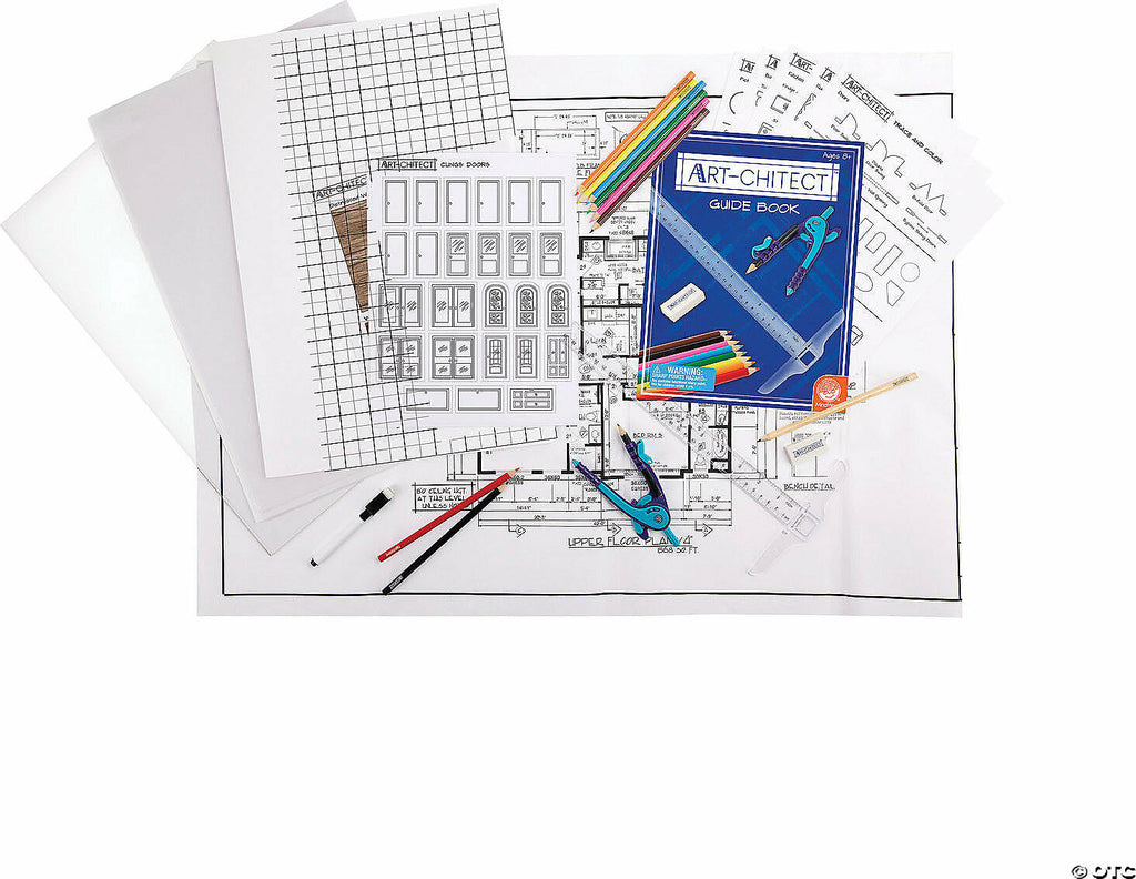 MindWare Art-chitect 3D Home Design Architecture Kit with drafting tools and building materials for kids ages 8 and up