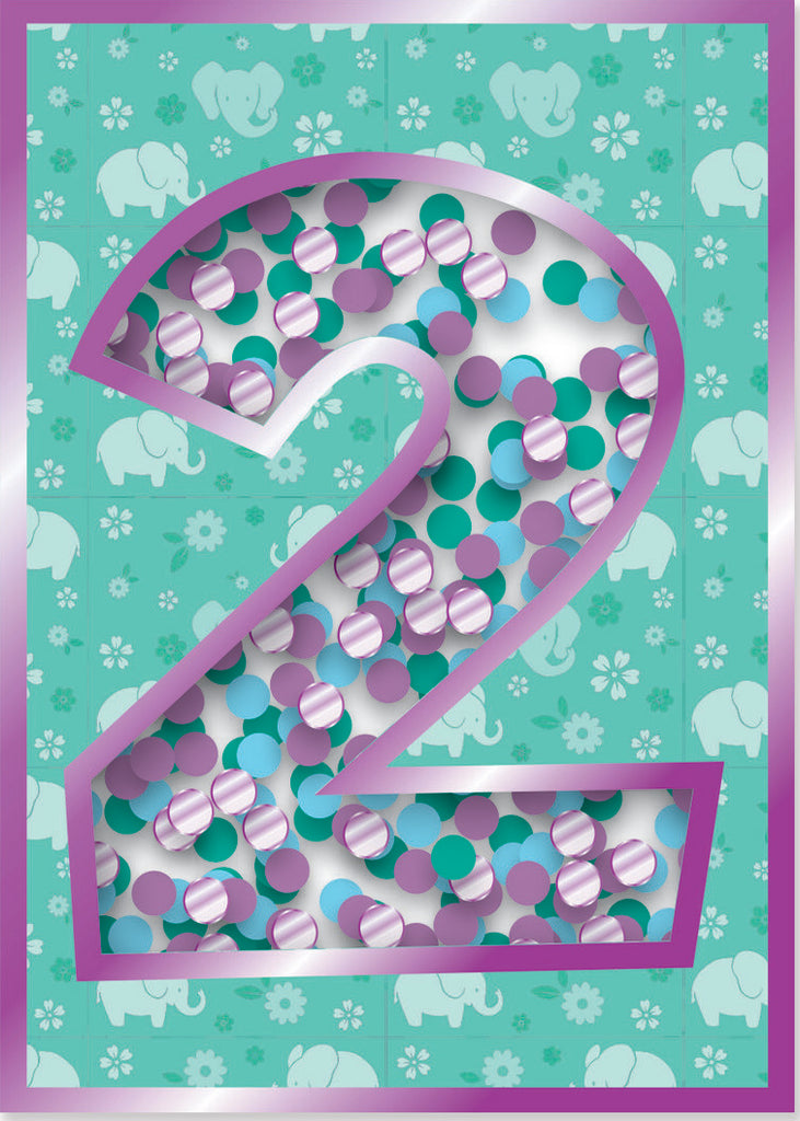 Age 2 Confetti Card
