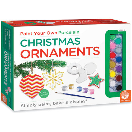 MindWare Paint Your Own Porcelain Christmas Ornaments with high-quality ornaments and paints