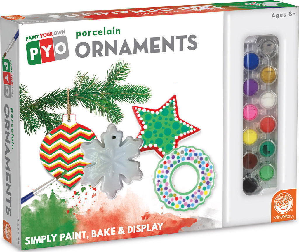 MindWare Paint Your Own Porcelain Christmas Ornaments with high-quality ornaments and paints