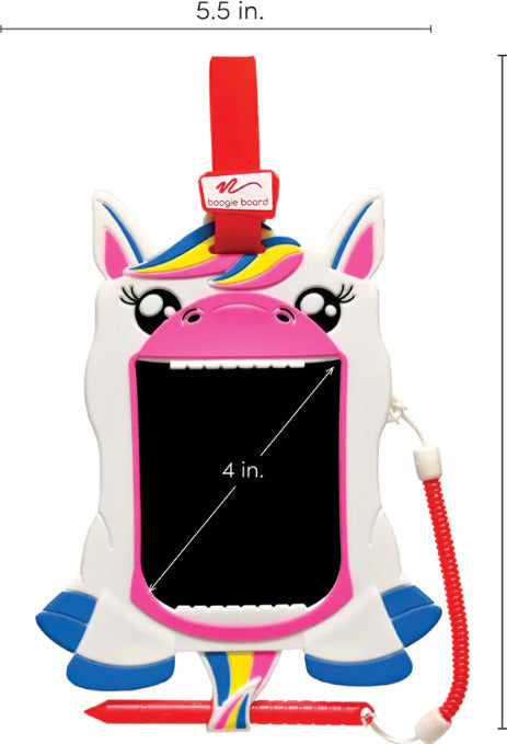 Boogie Board Sketch Pals unicorn electronic doodle board with stylus and rubber clip