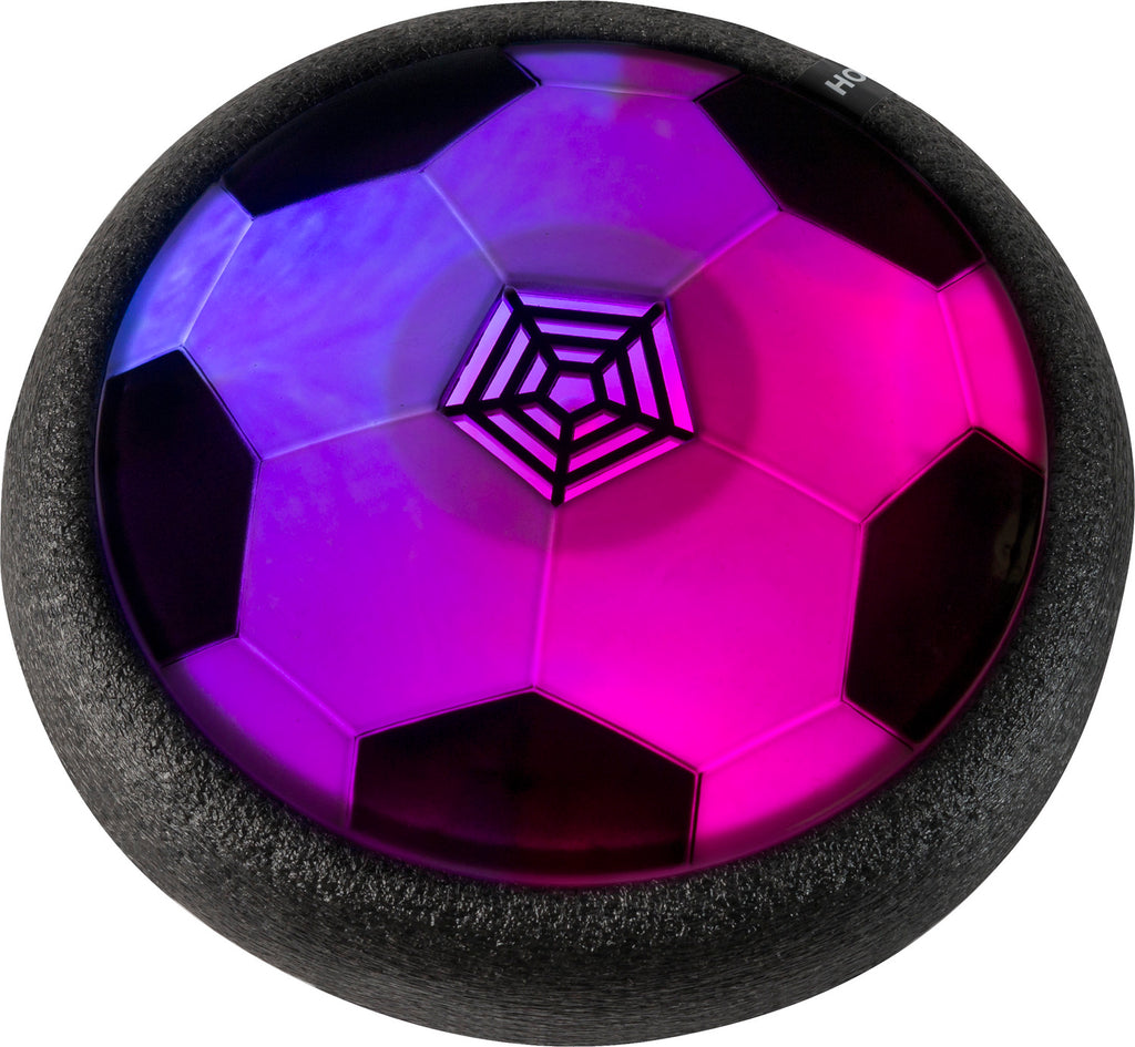 The Hovering Soccer Ball Set - LED hover ball that glides on smooth surfaces with included goals
