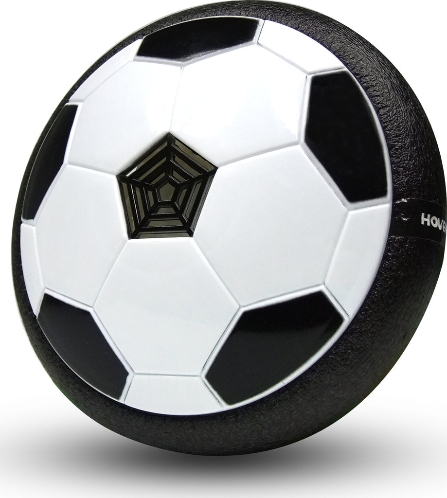 The Hovering Soccer Ball Set - LED hover ball that glides on smooth surfaces with included goals
