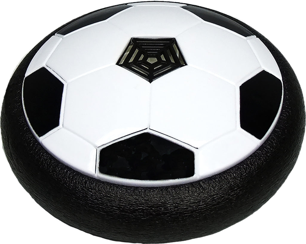 The Hovering Soccer Ball Set - LED hover ball that glides on smooth surfaces with included goals