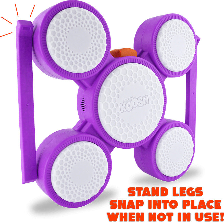 Koosh Sharp Shot interactive target game with 3 flingers and 2 Koosh ball shooters for active outdoor play