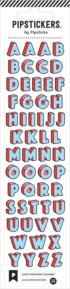 Stickers Fuzzy Magnificent Alphabet with textured alphabet letters for learning