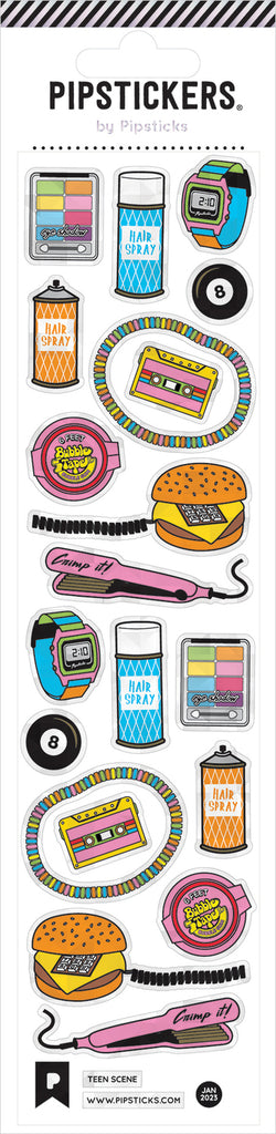 Teen Scene stickers with trendy teenage lifestyle and fashion themed designs