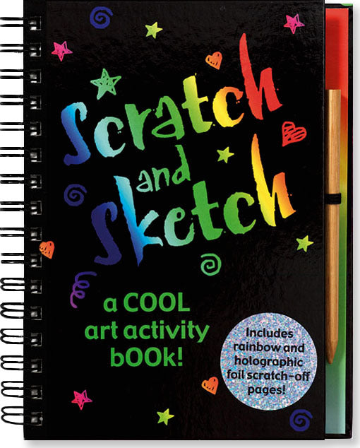 Scratch and Sketch cool art activity book with various designs and patterns for creative scratching and drawing