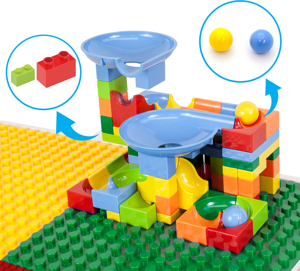 PicassoTiles Large Building Blocks Activity Center Table and Chair Set PBT580