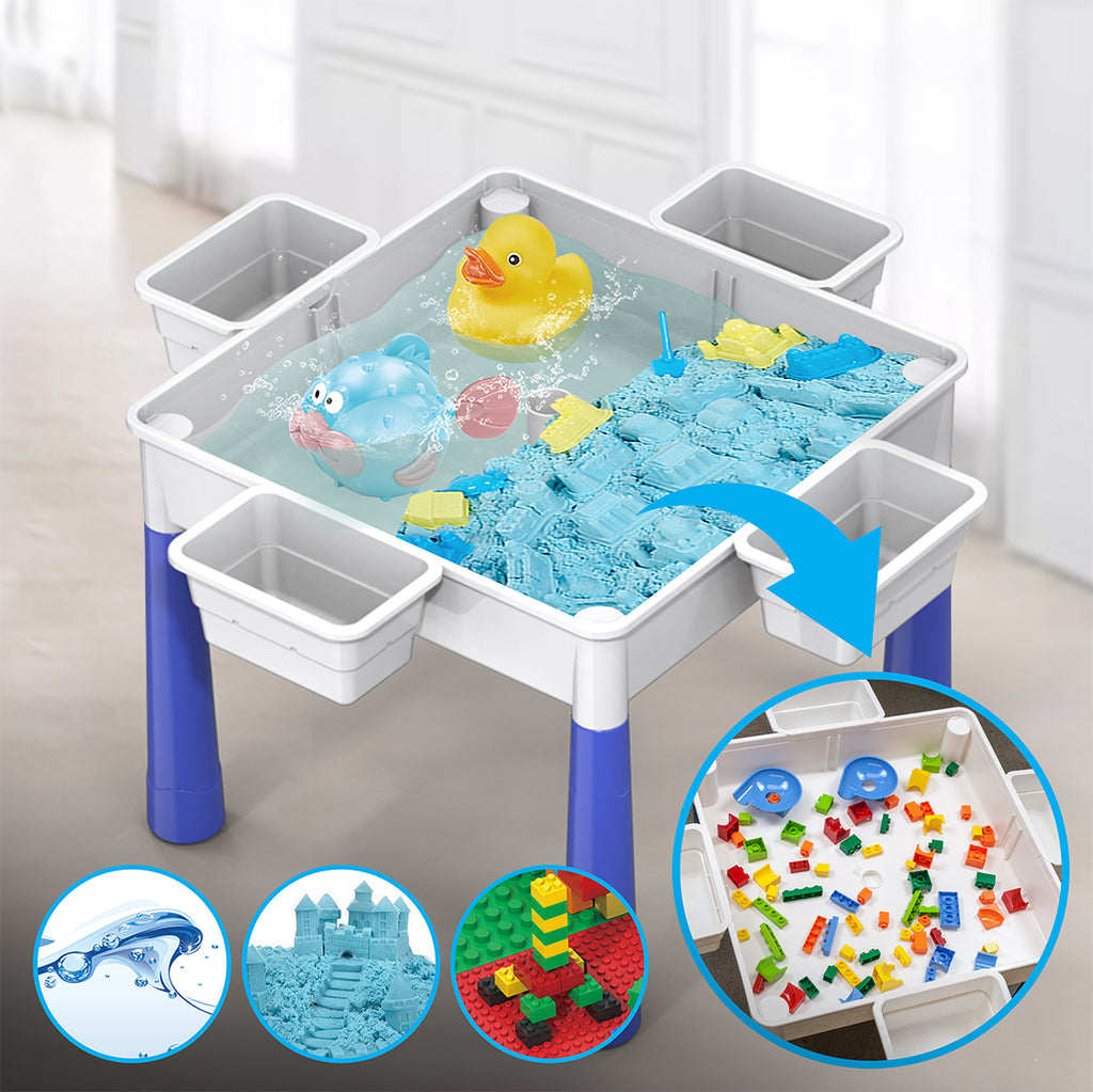 PicassoTiles Large Building Blocks Activity Center Table and Chair Set PBT580