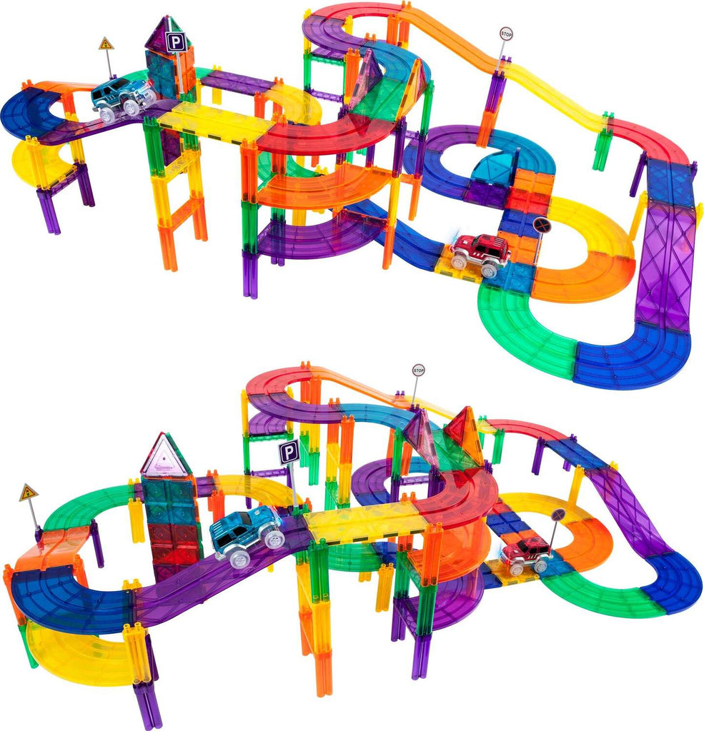 PicassoTiles 100pc Race Track Building Blocks