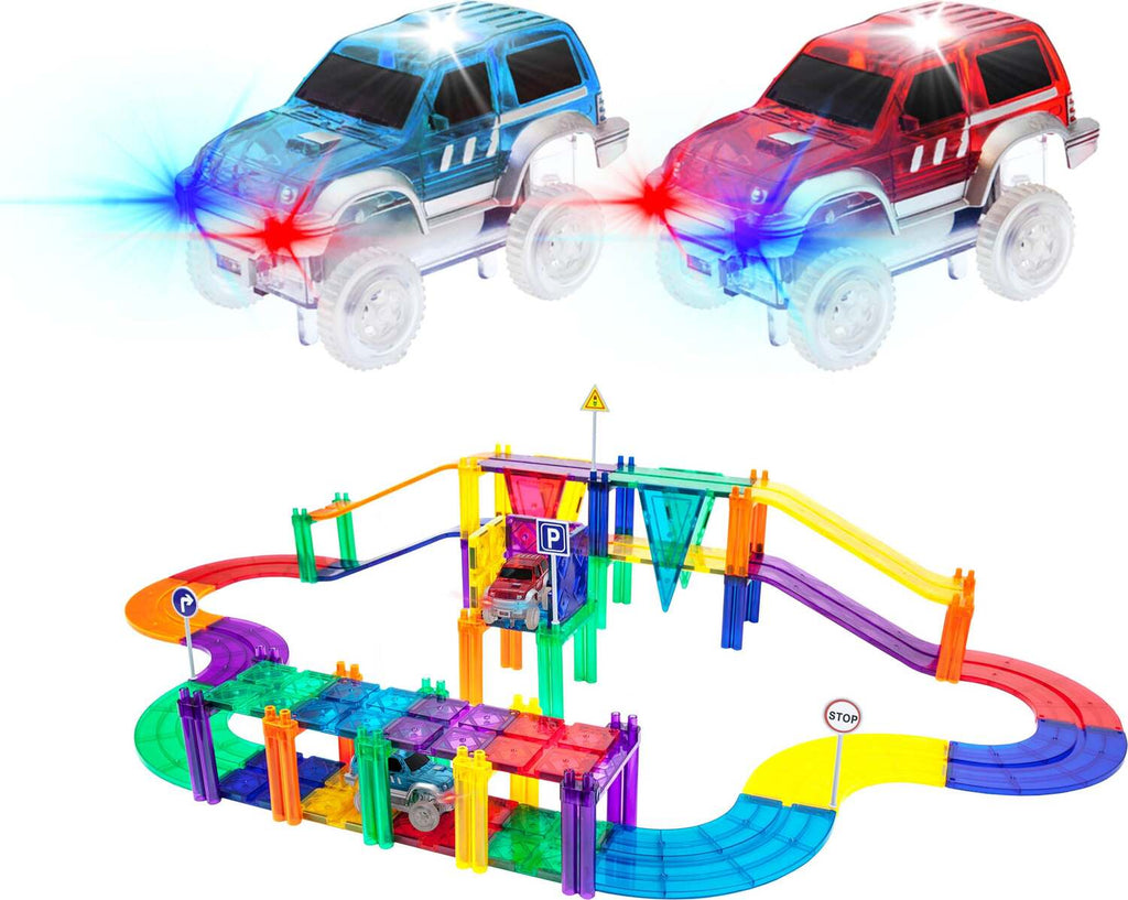 PicassoTiles 50pc Race Track Building Blocks