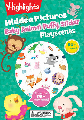 Baby Animal Hidden Pictures Puffy Sticker Playscenes: Baby Animal Hidden Pictures Puffy Sticker Playscenes (Highlights Puffy Sticker P layscenes) Hidden Pictures Animal Book for Kids 3-6, Find Over 175 Hidden Objec