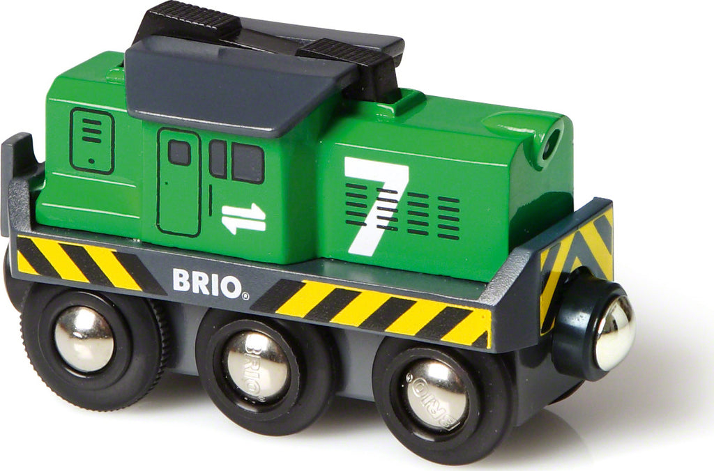 BRIO Freight Battery Engine with battery power for wooden railway freight operations