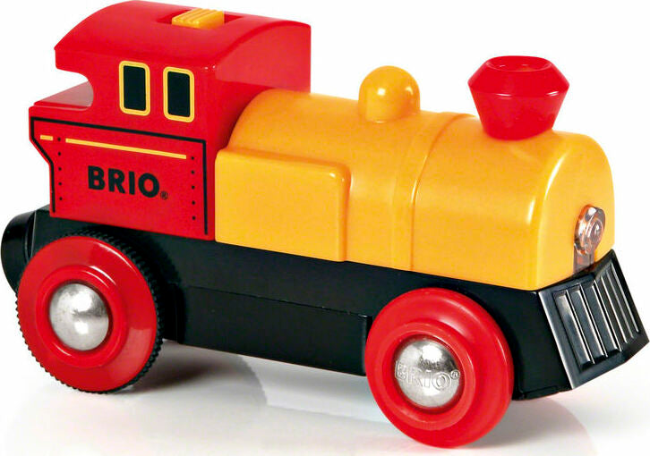 BRIO Two-Way Battery Powered Engine wooden train with forward and backward motion and working headlamp