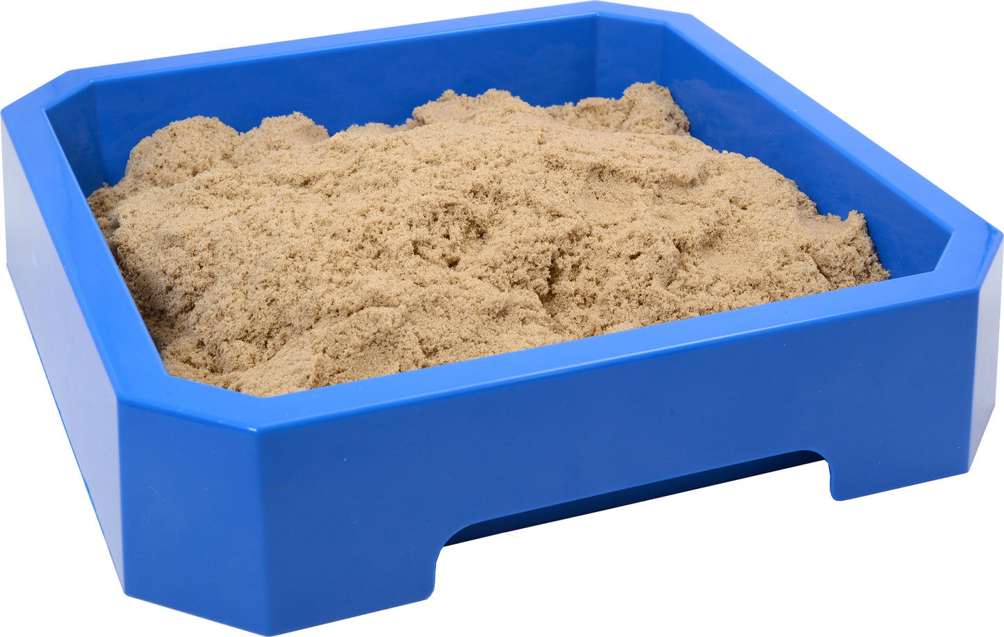 Playtray Blue sturdy construction tray designed for individual work space with Kinetic Sand, Mad Mattr or Shape it compound
