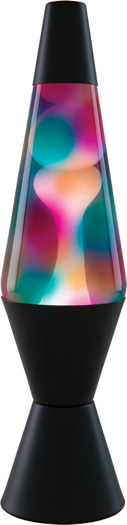 14.5 inch Graffiti Lava Lamp with white, clear, and black design