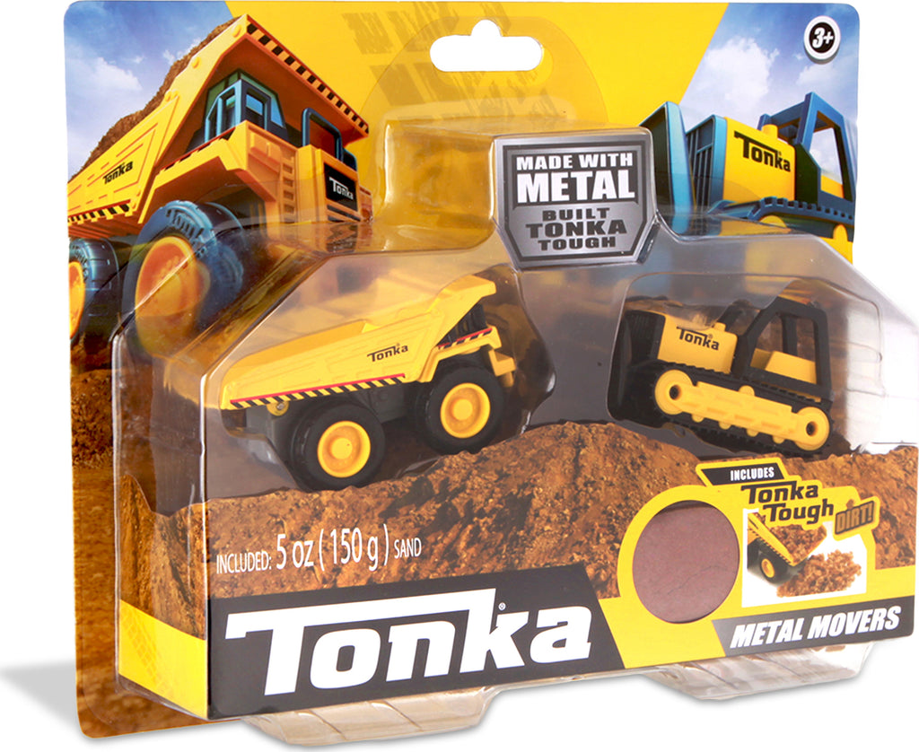 Tonka Metal Movers Combo Pack assorted - Schylling durable metal vehicle set with classic Tonka construction vehicles
