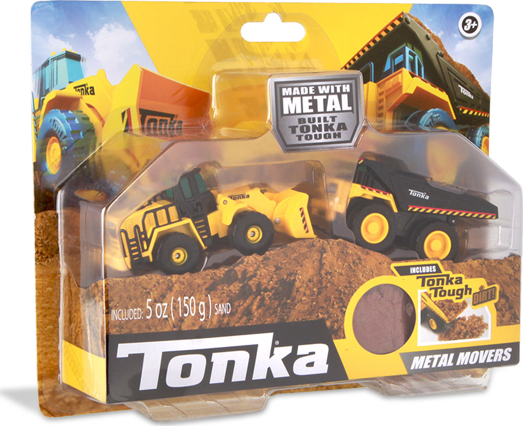Tonka Metal Movers Combo Pack assorted - Schylling durable metal vehicle set with classic Tonka construction vehicles