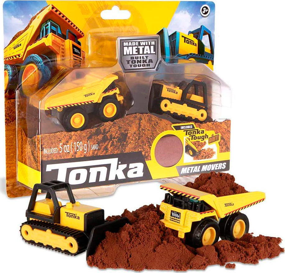 Tonka Metal Movers Combo Pack assorted - Schylling durable metal vehicle set with classic Tonka construction vehicles