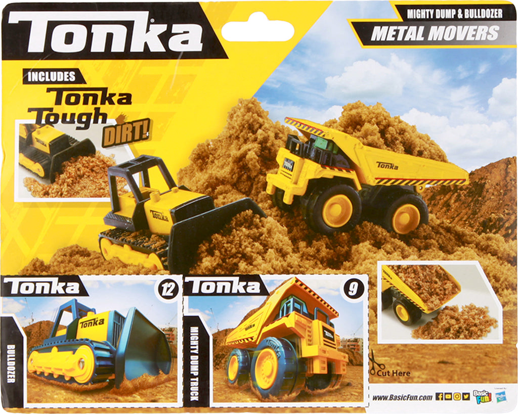 Tonka Metal Movers Combo Pack assorted - Schylling durable metal vehicle set with classic Tonka construction vehicles