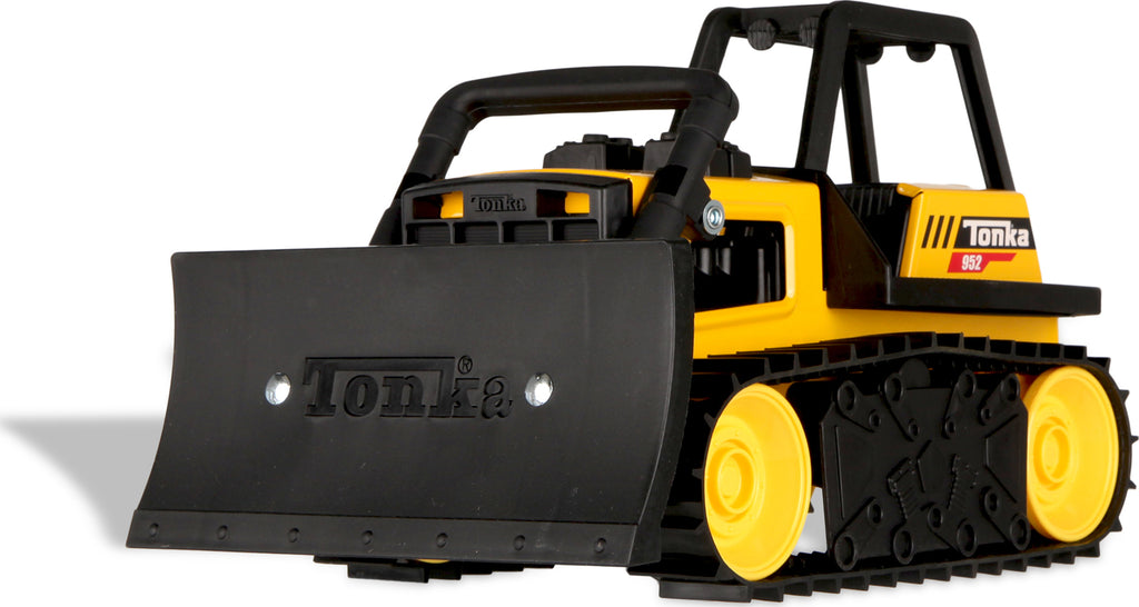 Tonka Bulldozer - Schylling classic yellow bulldozer with authentic Tonka design for rugged construction play