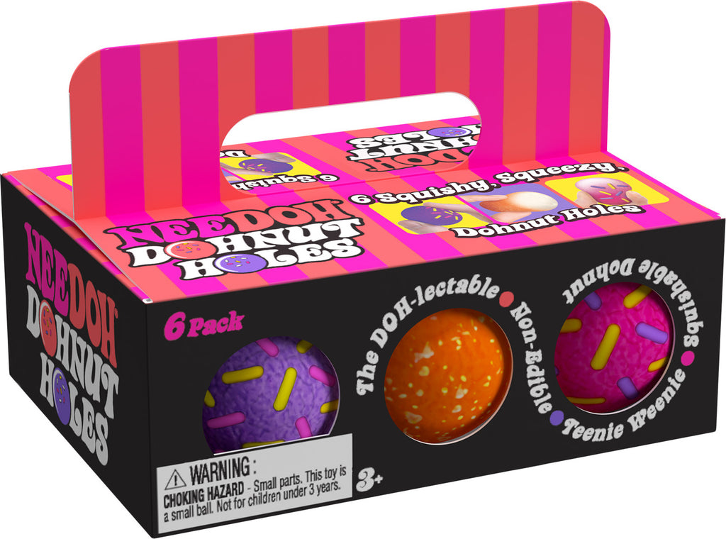 NeeDoh Donut Holes assorted donut-shaped stress balls for sweet sensory play