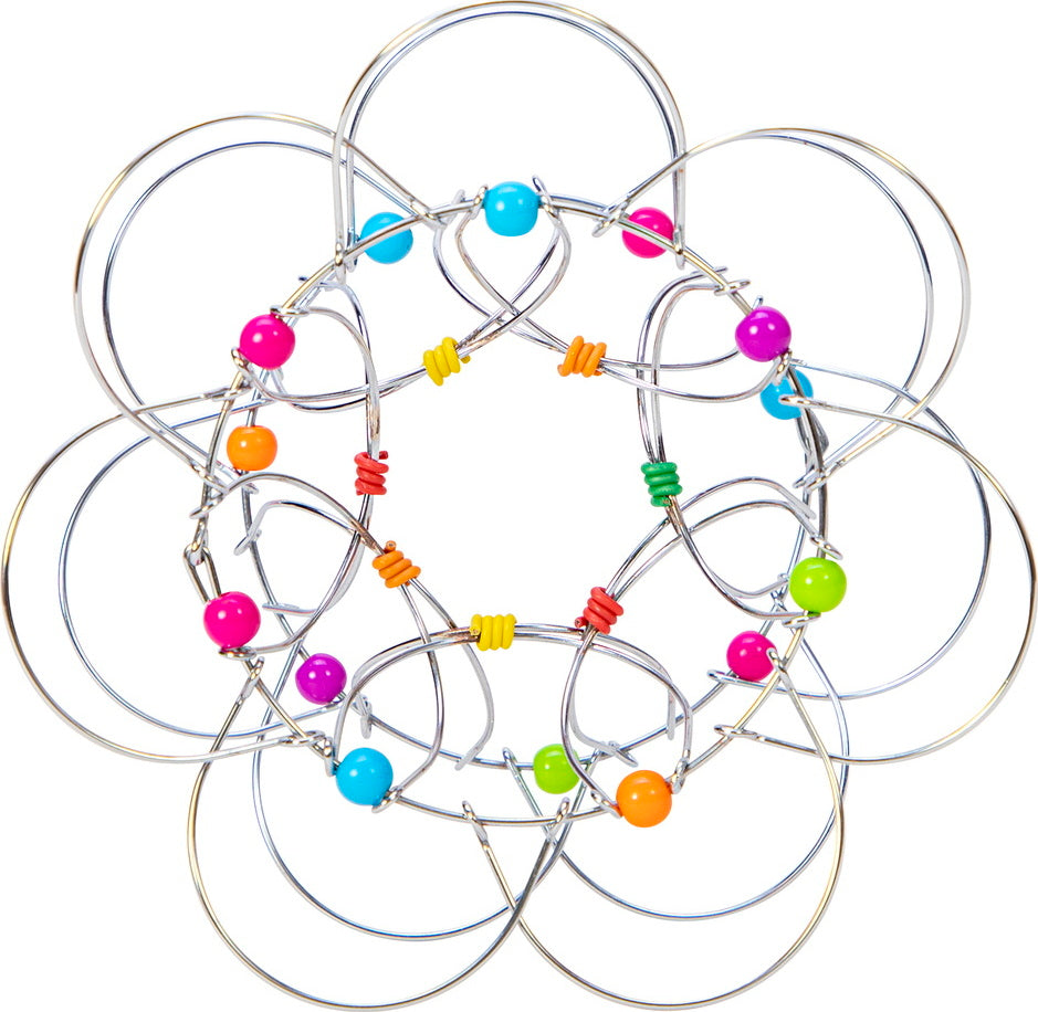 Flexi-sphere flexible geometric puzzle toy that transforms and bends for stress relief and fidget play