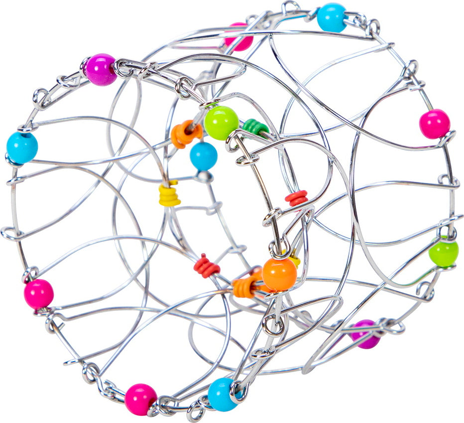 Flexi-sphere flexible geometric puzzle toy that transforms and bends for stress relief and fidget play