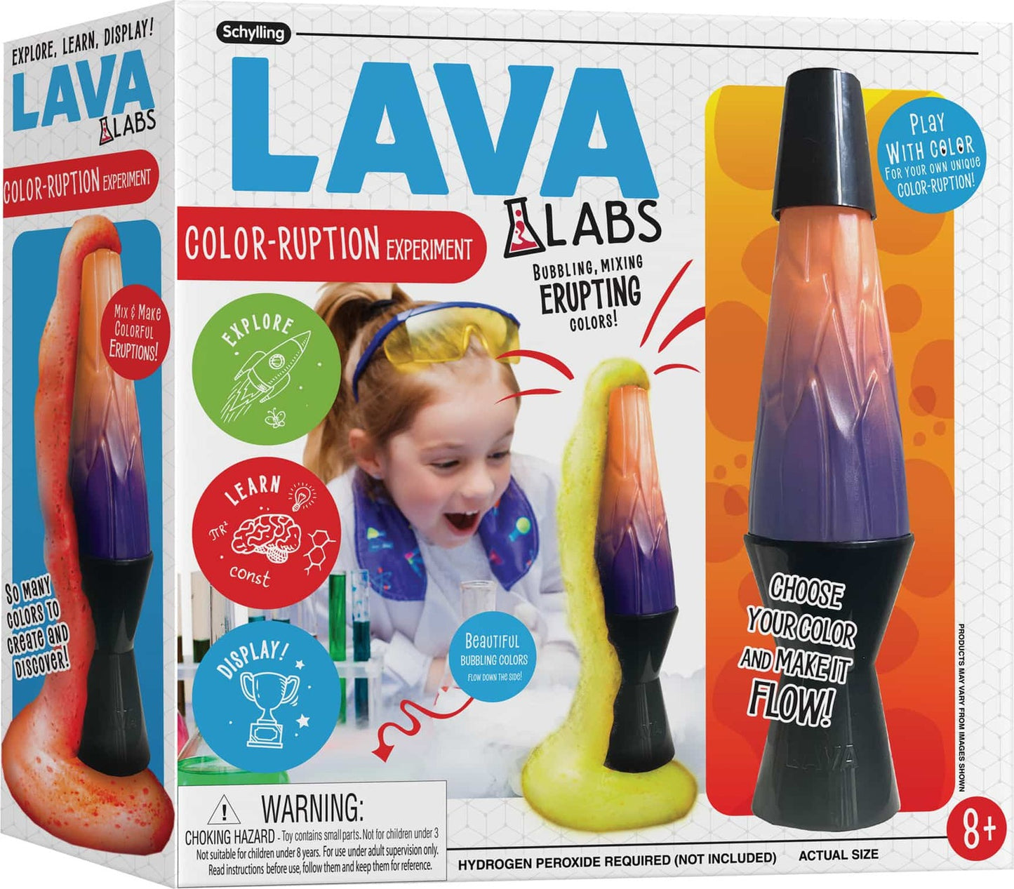 LAVA Labs Color-Ruption volcano science kit with colorful eruption experiment for kids ages 8 and up